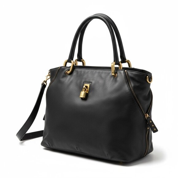 Marc Jacobs Blake Satchel | Slate Gray Leather | Vintage Classic - Picture 1 of 4
